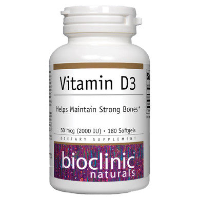 Bioclinic Naturals Vitamin D3 2000 IU 180 softgels