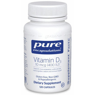 Pure Encapsulations Vitamin D3 10 mcg (400 IU) 120c