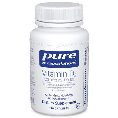 Pure Encapsulations Vitamin D3 125 mcg (5,000 IU) 120c