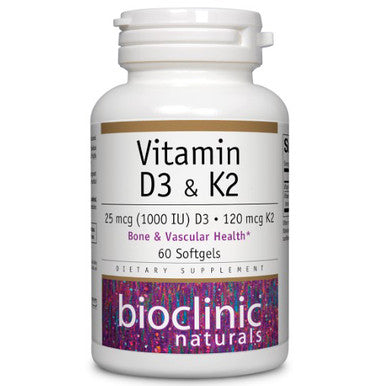 Bioclinic Naturals Vitamin D3 + K2 60sg