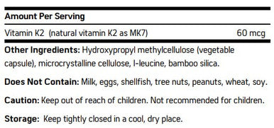 NuMedica Vitamin K2 60vc